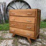 Vintage chest of drawers compass feet