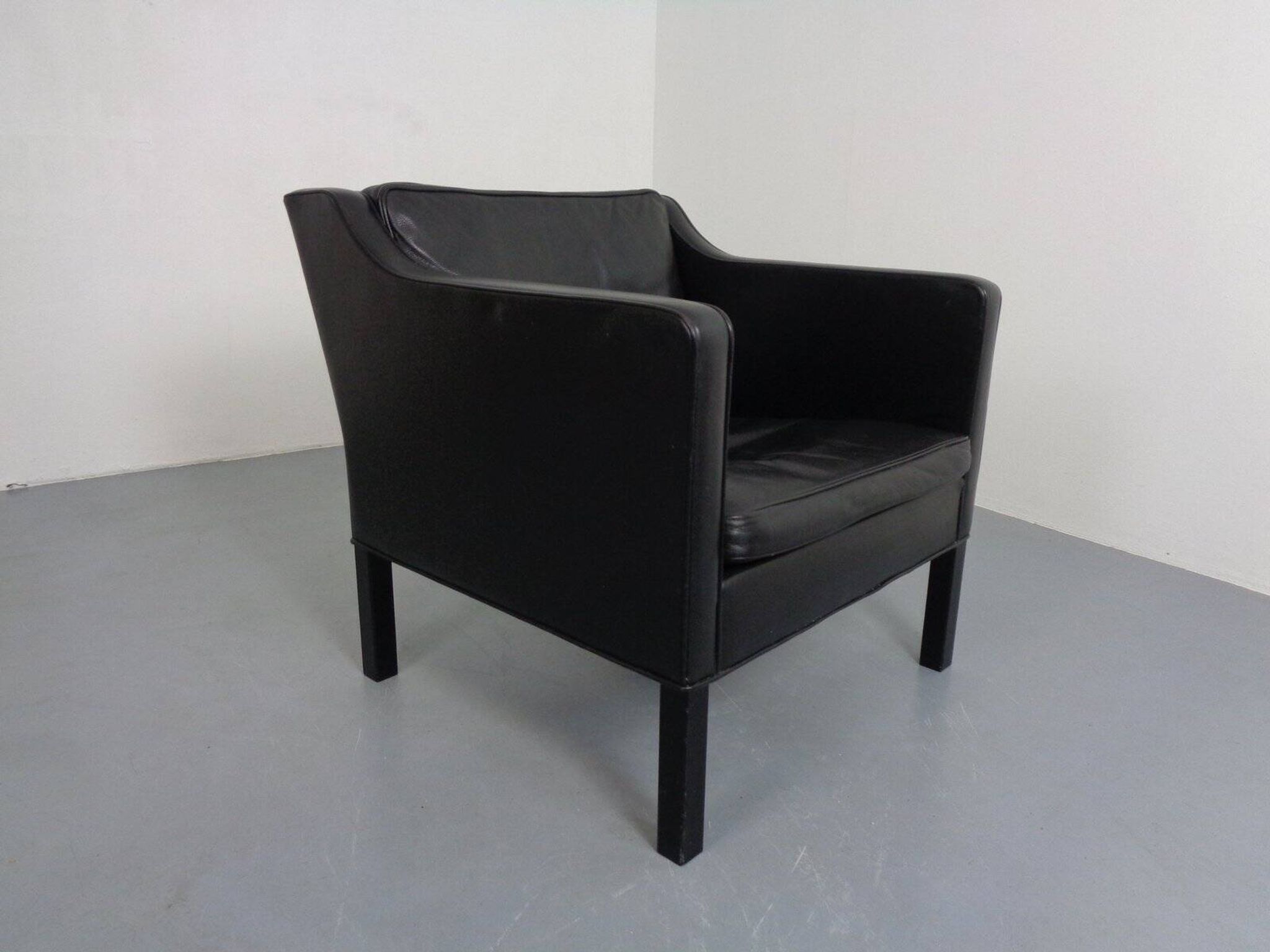 2321 Leather Armchair by Børge Mogensen for AS Fredericia Stolefabrik, Denmark, 1960s