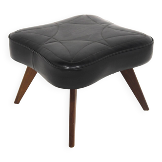 Scandinavian ottoman in leatherette, Sweden, 1960