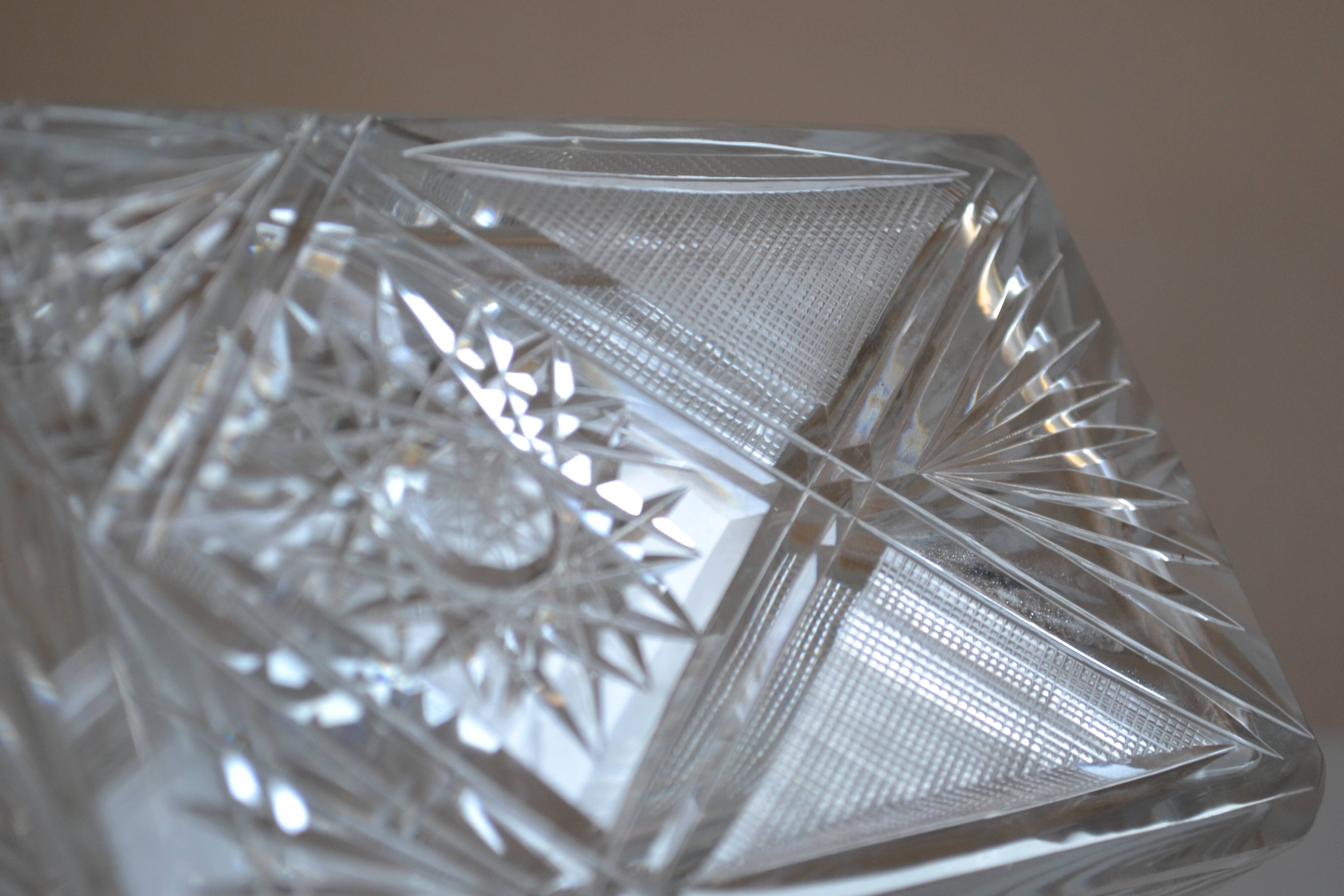Cut crystal whisky decanter