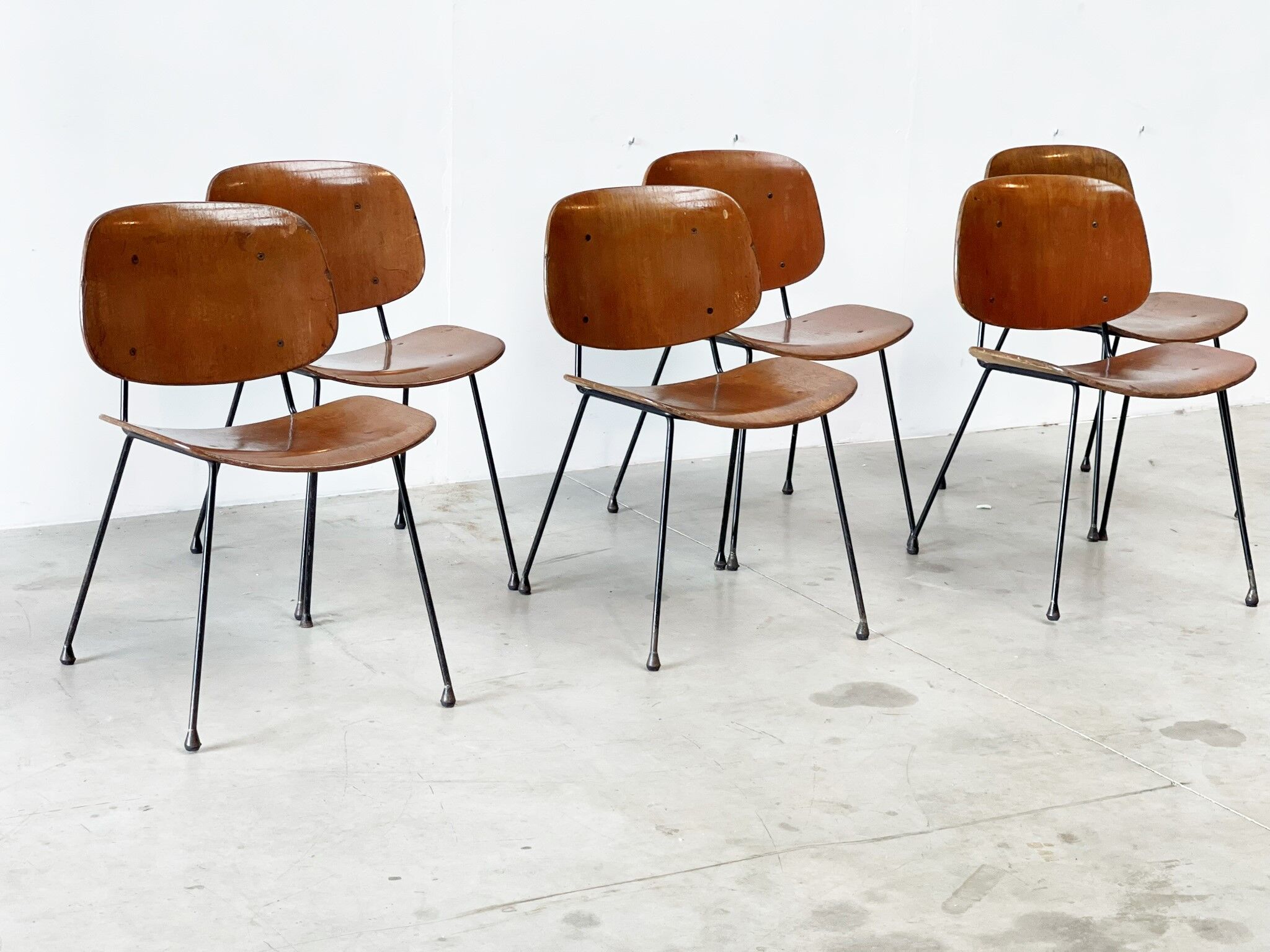Mid century italian dining chairs 1960s