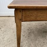 Solid wood farmhouse dining table with 2 drawers early 1900