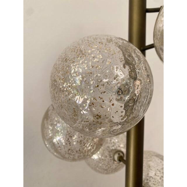 Contemporary Spheres With Gold Murano Glass Burnished Floor Lamp