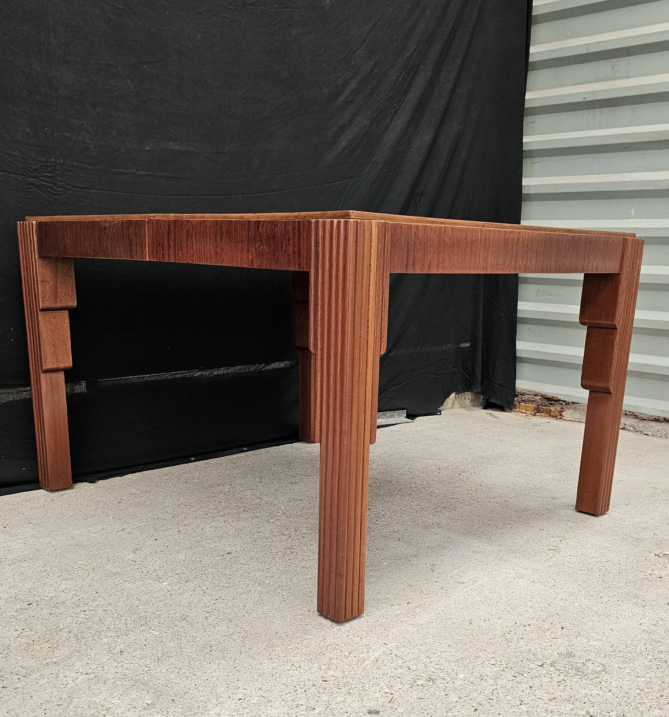 Lot of table and 6 Art Deco chairs from Saddier & fils