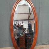 Large beveled oval mirror