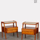 Pair of wooden and opaline bedside tables, edited by Jitona, 1960