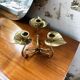 Large candlestick brass flowers