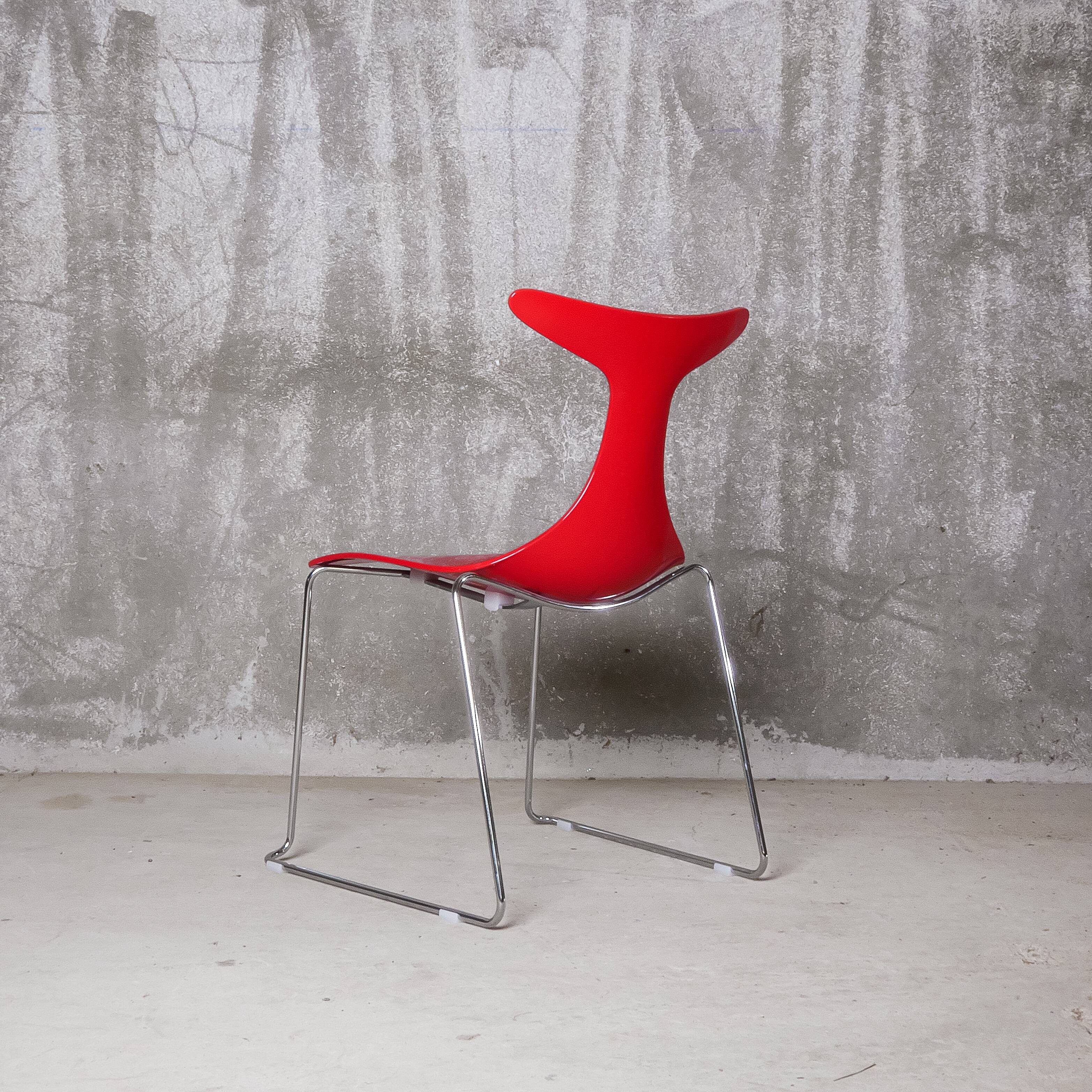 4 chaises “Delfy” par Gino Carollo, Italie 1995