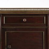 French 19th century Empire nightstand in wood with marble top