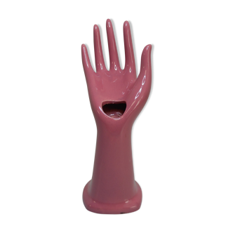 Hand ceramic pink, vintage coral