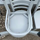 Set of 18 gray bistro chairs