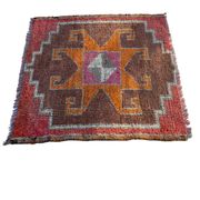 Tapis herki kurde vintage, 100 x 100 cm