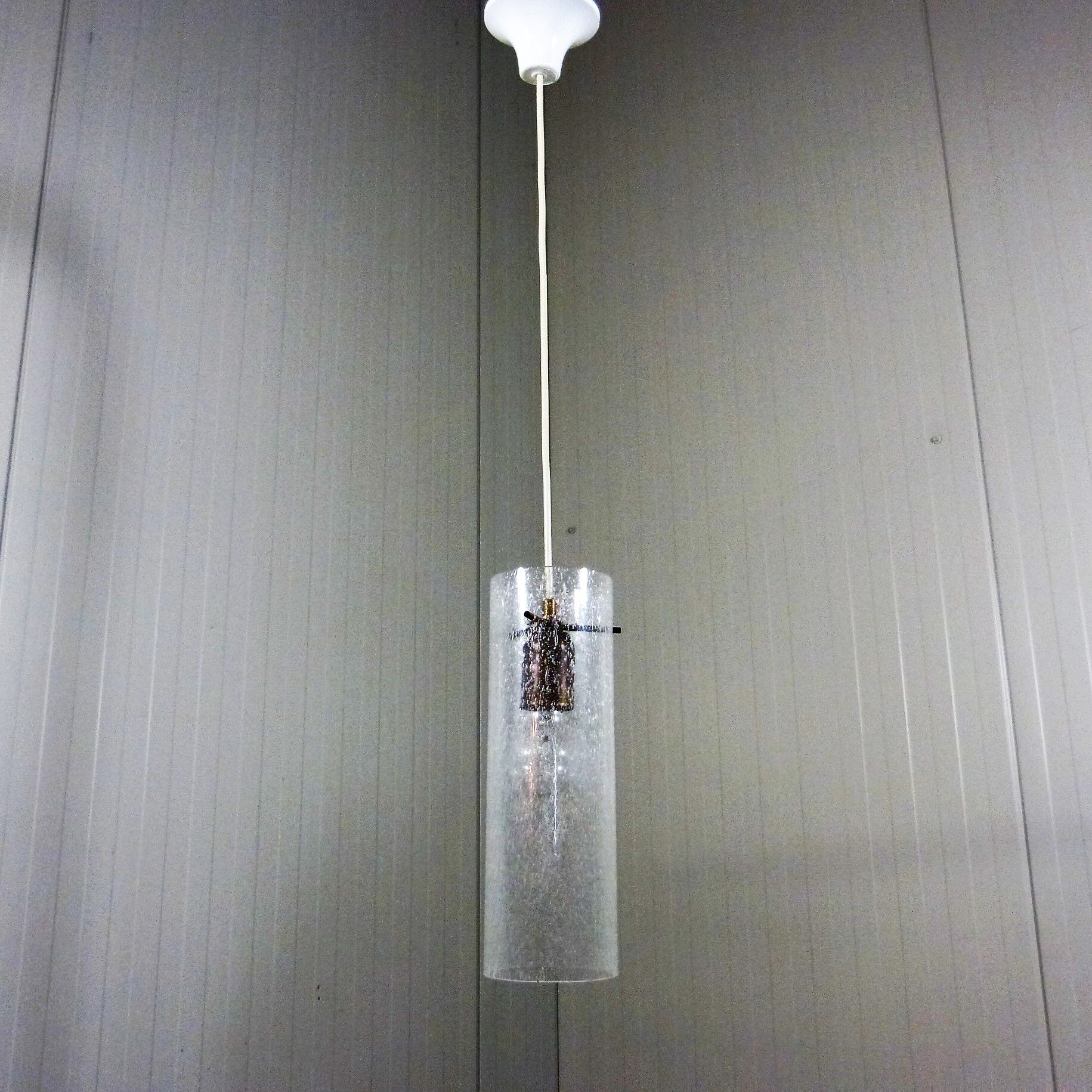 Glass hanging lamp Kaiser Leuchten, 1960’s