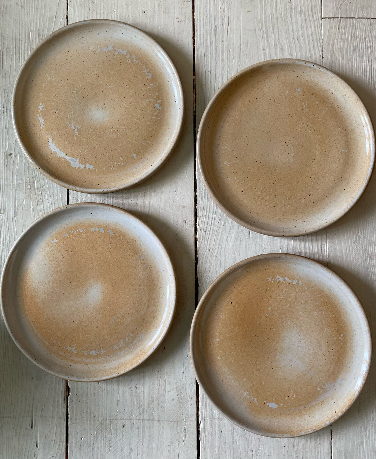Lot de 4 assiettes Grès du marais France