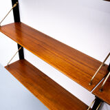 Wall Unit pour Wébé Louis Van Teeffelen en teck années 1960