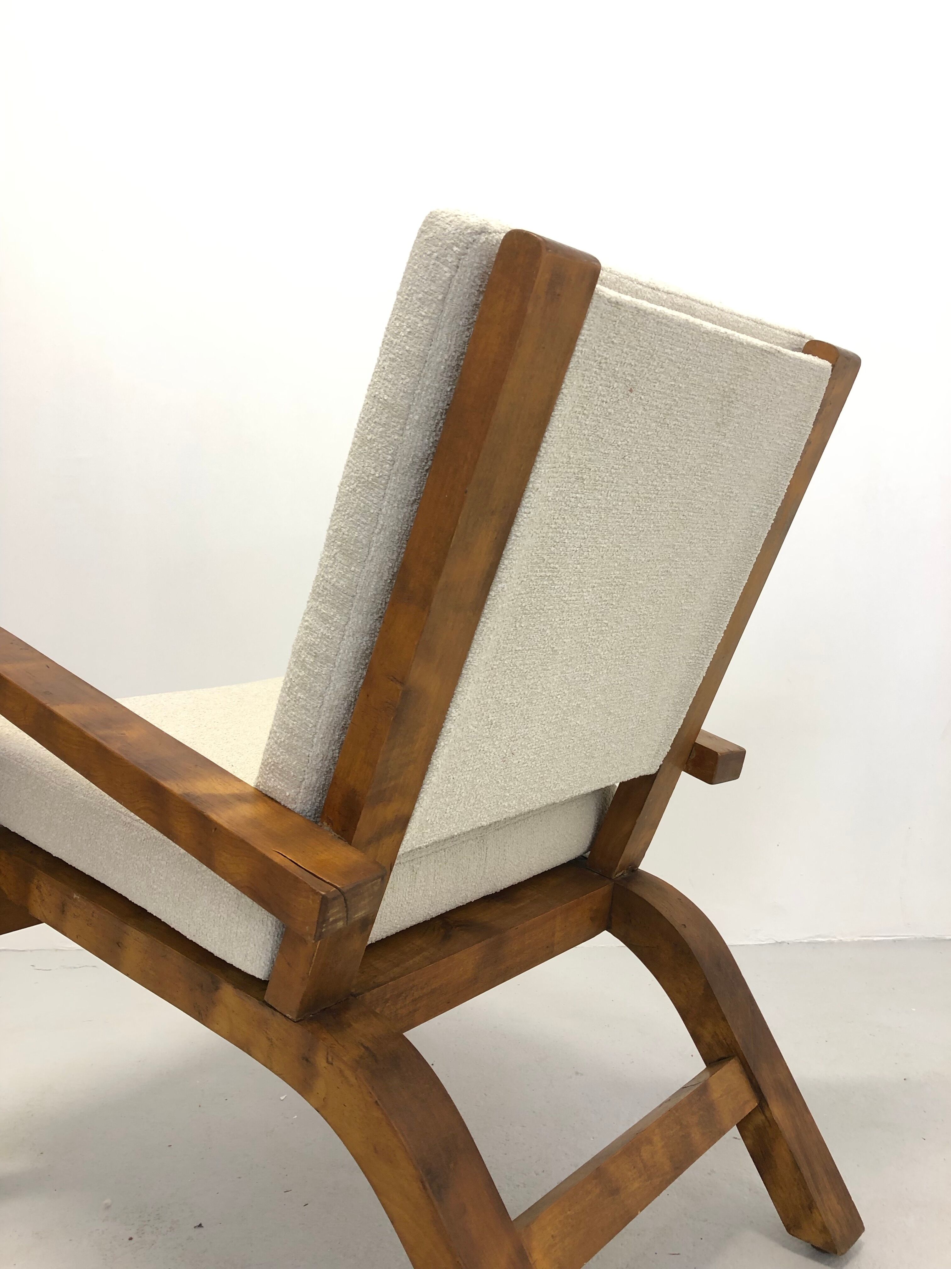 Pair of armchairs in solid lemon tree 1950