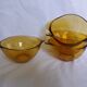 Amber glass ear bowls