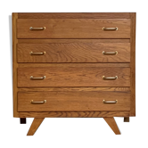 Commode vintage en chêne pied compas