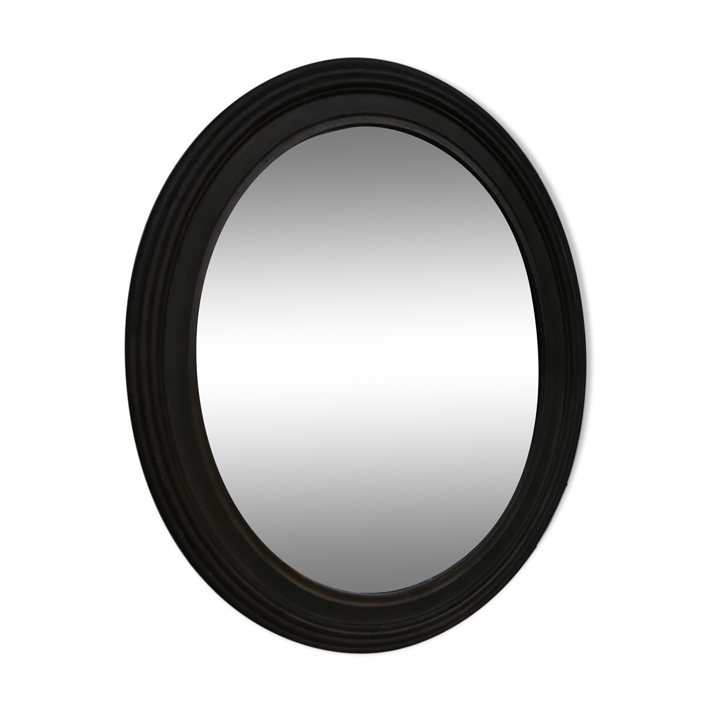 Miroir ovale bois doré 45x50cm
