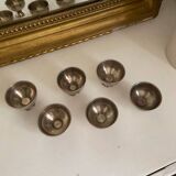 Lot de 6 coquetiers en métal argenté