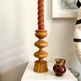 Wooden candlestick