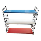 Tomado Holland vintage string wall shelf blue, white, red