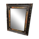 Mirror with painted wooden frame