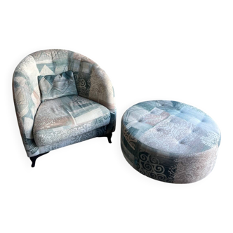 Fama armchair + footrest