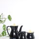 Waku coffee maker, milk and sugar pot, heat-resistant, German ceramics, Vintage