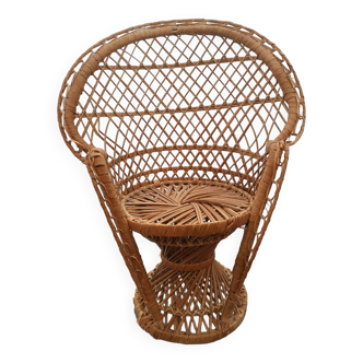 Mini rattan armchair