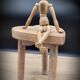 Heart tripod stool