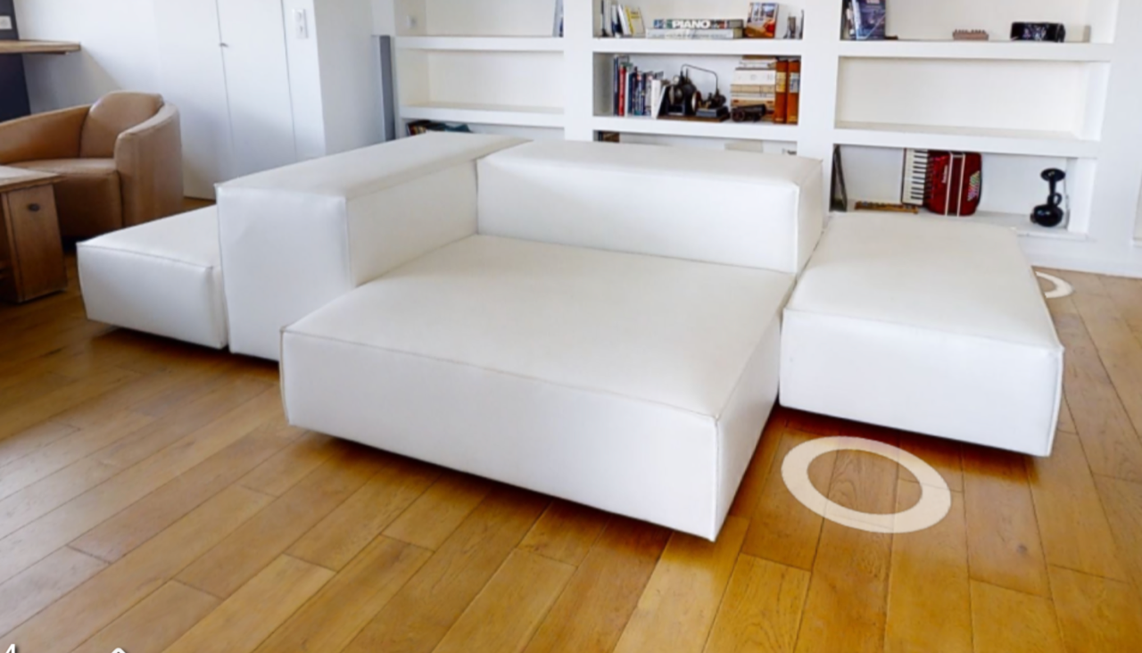 Extra wall leather sofa living divani