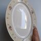 Vintage oval plate Salins model Simone beige with flowers