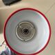 Red bumling pendant light - 70s suede