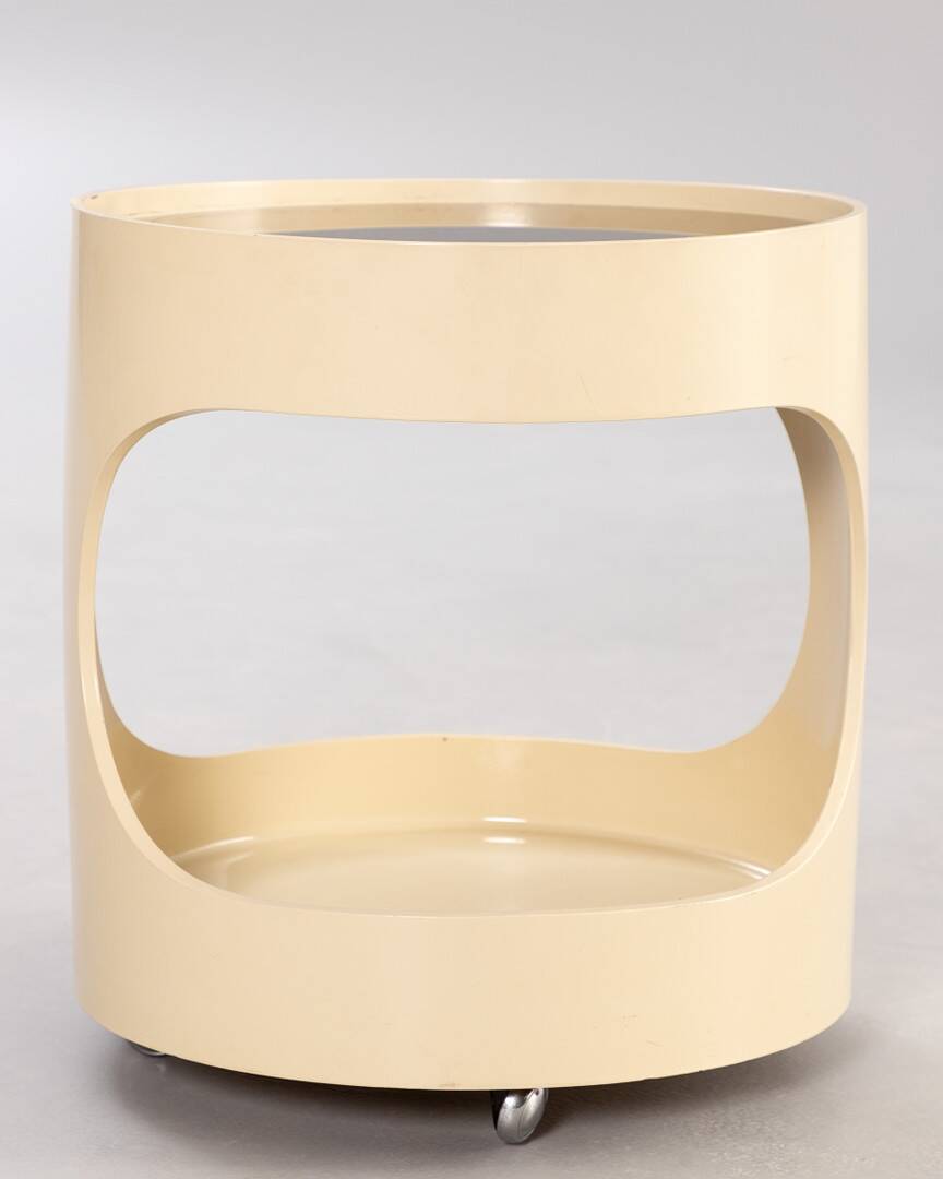 Opal, wheeled side table