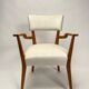 Paire de fauteuils organiques en velours et bois dans le style de Gio Ponti, années 50