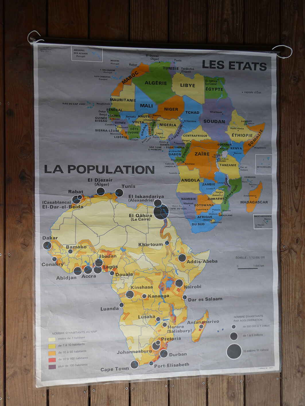 School map poster vintage Africa edition MDI
