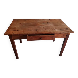 Small antique farmhouse table in raw wood – 120
