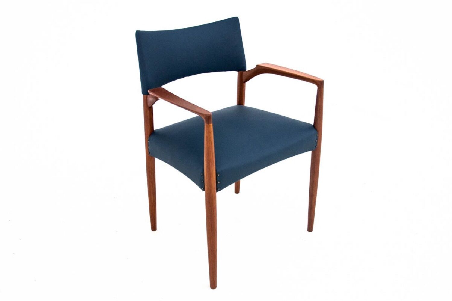Fauteuil bleu, design danois, années 1960.