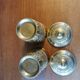 Pair of antique chiseled metal candy boxes