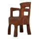 Hand carved solid wood chair, unique sculptural design