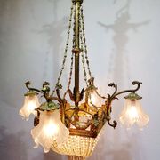 Louis XVI style ram chandelier