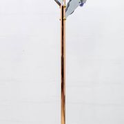 Relco Milano Modernist Italian Murano Glass and Brass Floor Lamp, 1980s