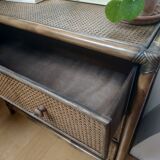 Rattan chest of drawers and canning