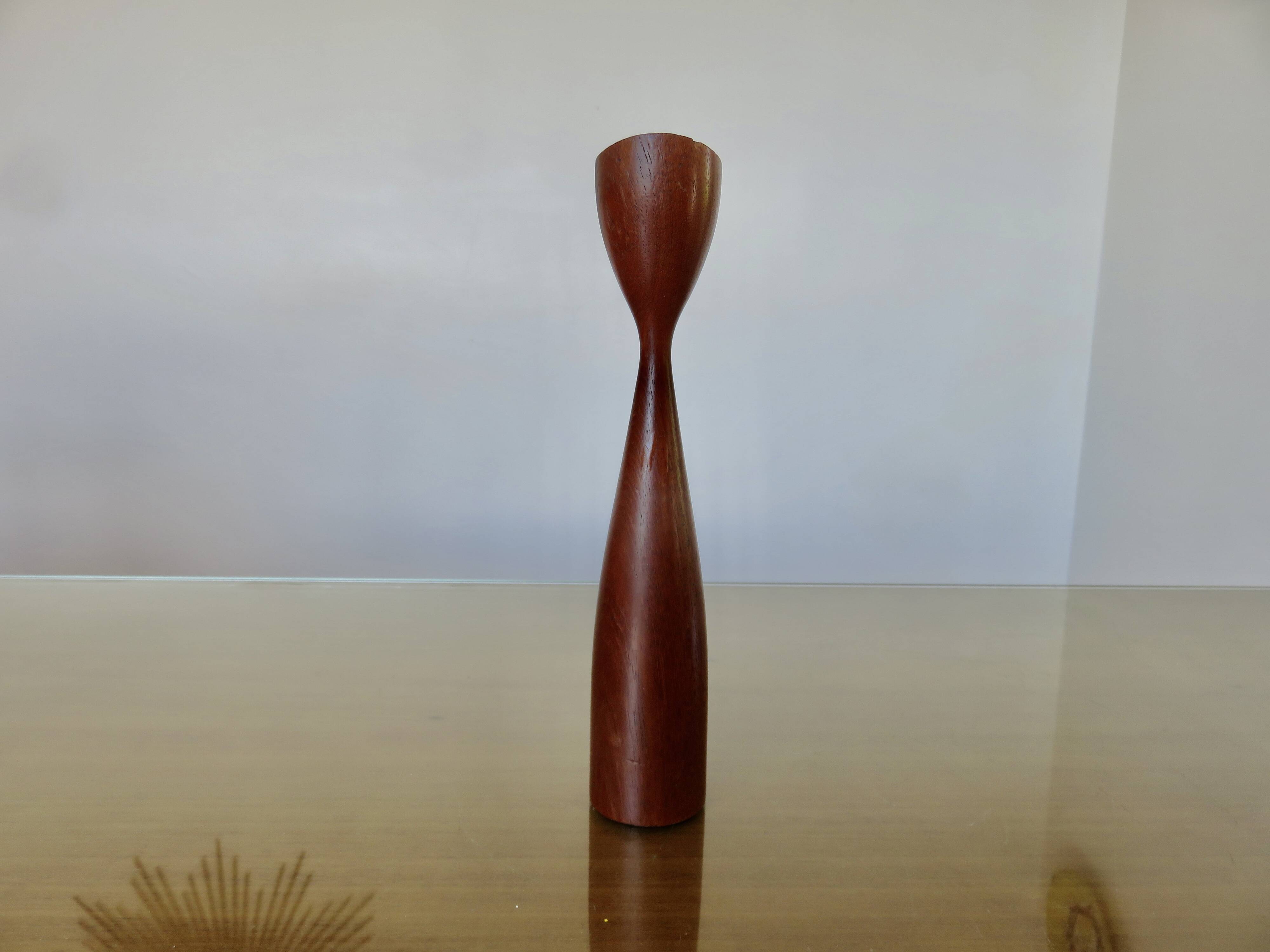 Scandinavian teak candle holder, 60s-70s, Denmark