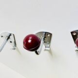 Chrome and bakelite coat hooks from the 70s