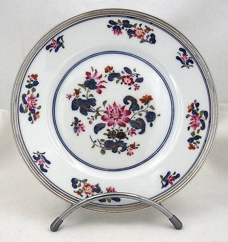Puiforcat Raynaud, dessert plate model Chen Yang, silver rim.
