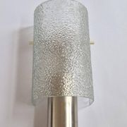 Midcentury Glass and Chrome Wall Lamp, Germany, 1970s
