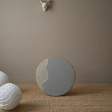 Table de chevet tripode en rotin vintage