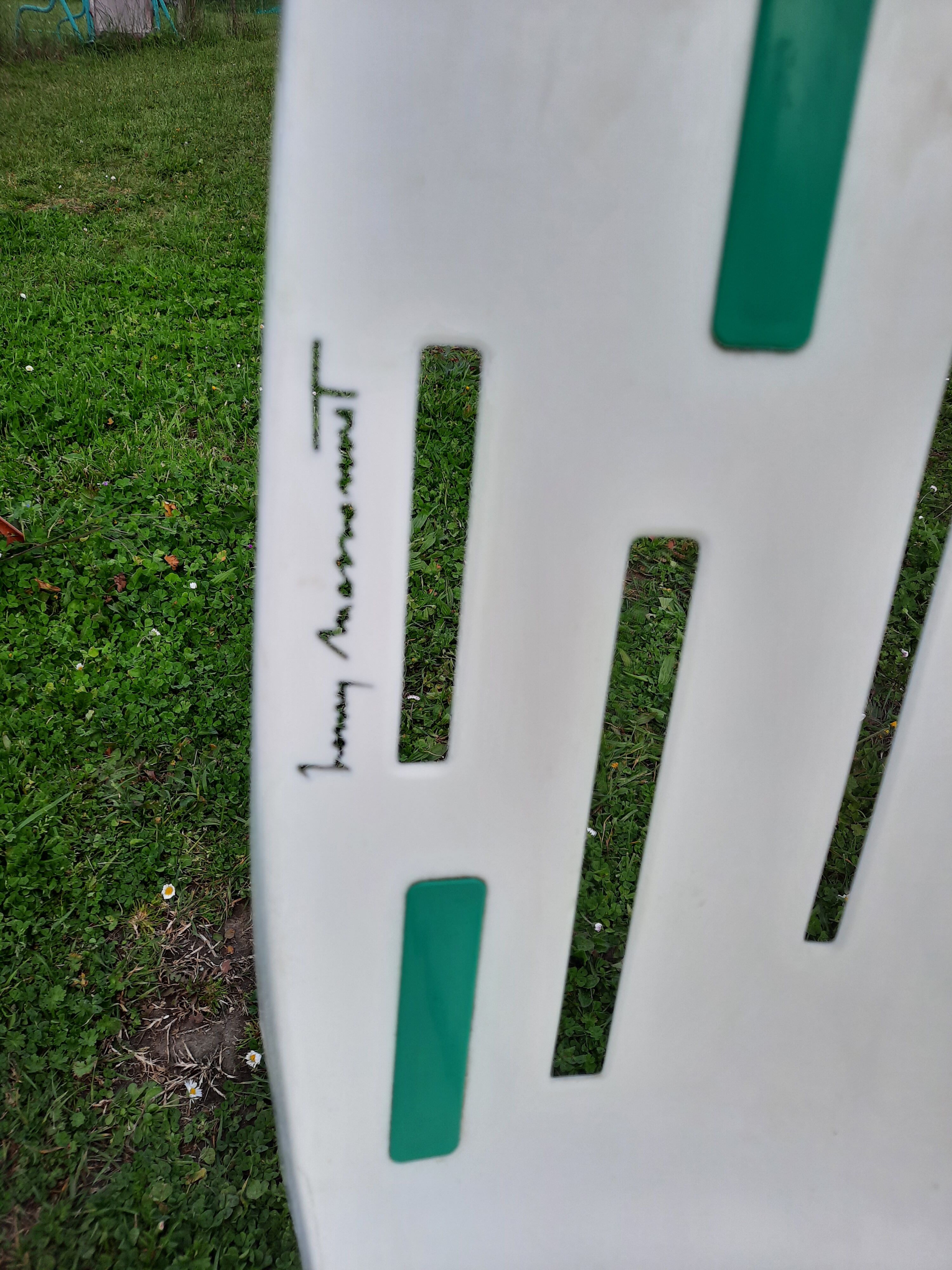 Series of four garden chairs model Samba by Pierre Paulin for Henri Massonnet stamp edition